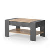 COUCHTISCH August Goldkraft Eiche/Anthrazit 99.6 x 58.8 cm mit Schublade - Anthrazit/Eiche Wotan, Holzwerkstoff (58.8/99.6/48.2cm) - Vicco