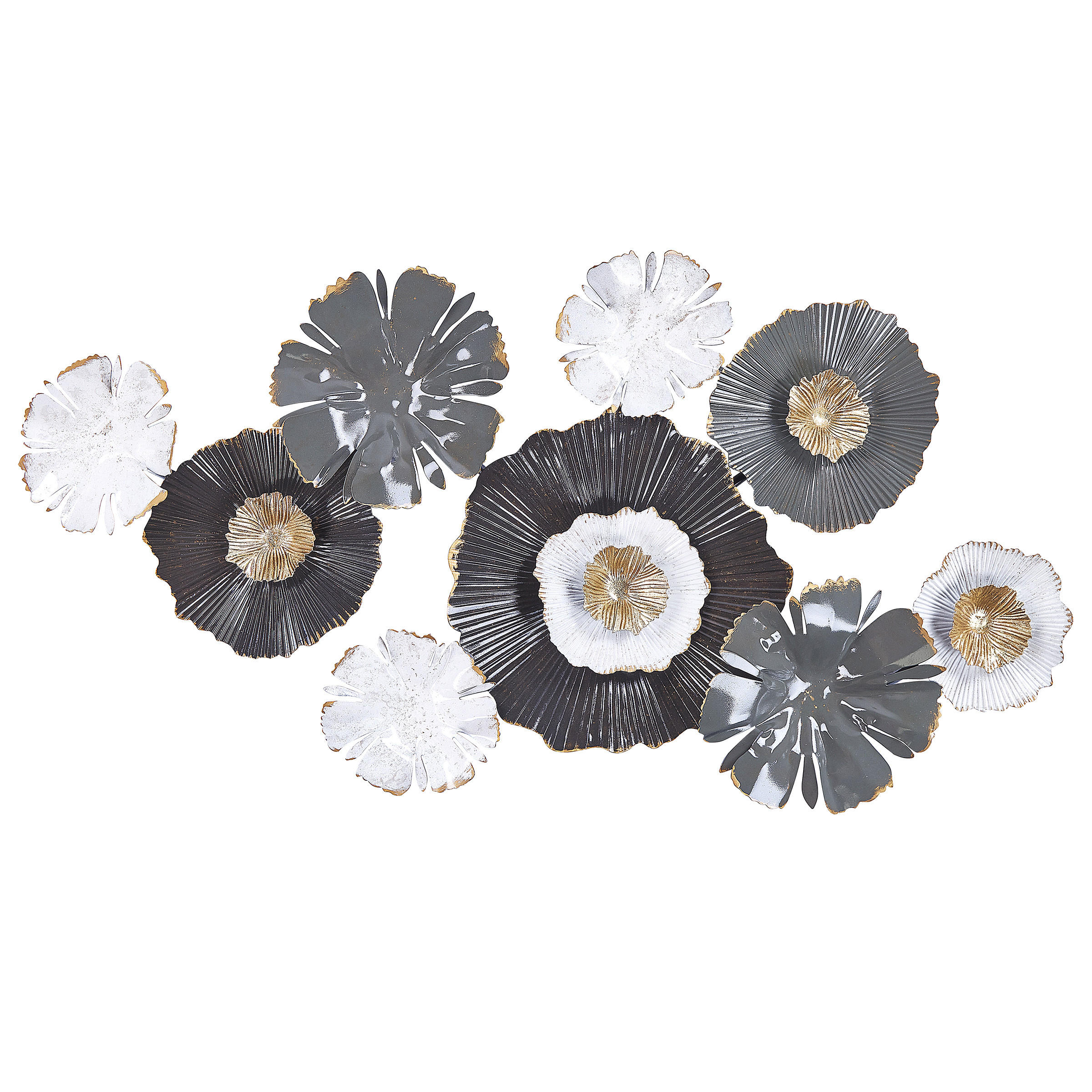 WANDDEKORATION Metall grau Potassium - Grau, Metall (90/49/6cm) - Beliani