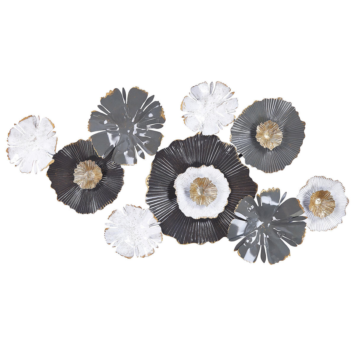 WANDDEKORATION Metall grau Potassium - Grau, Metall (90/49/6cm) - Beliani