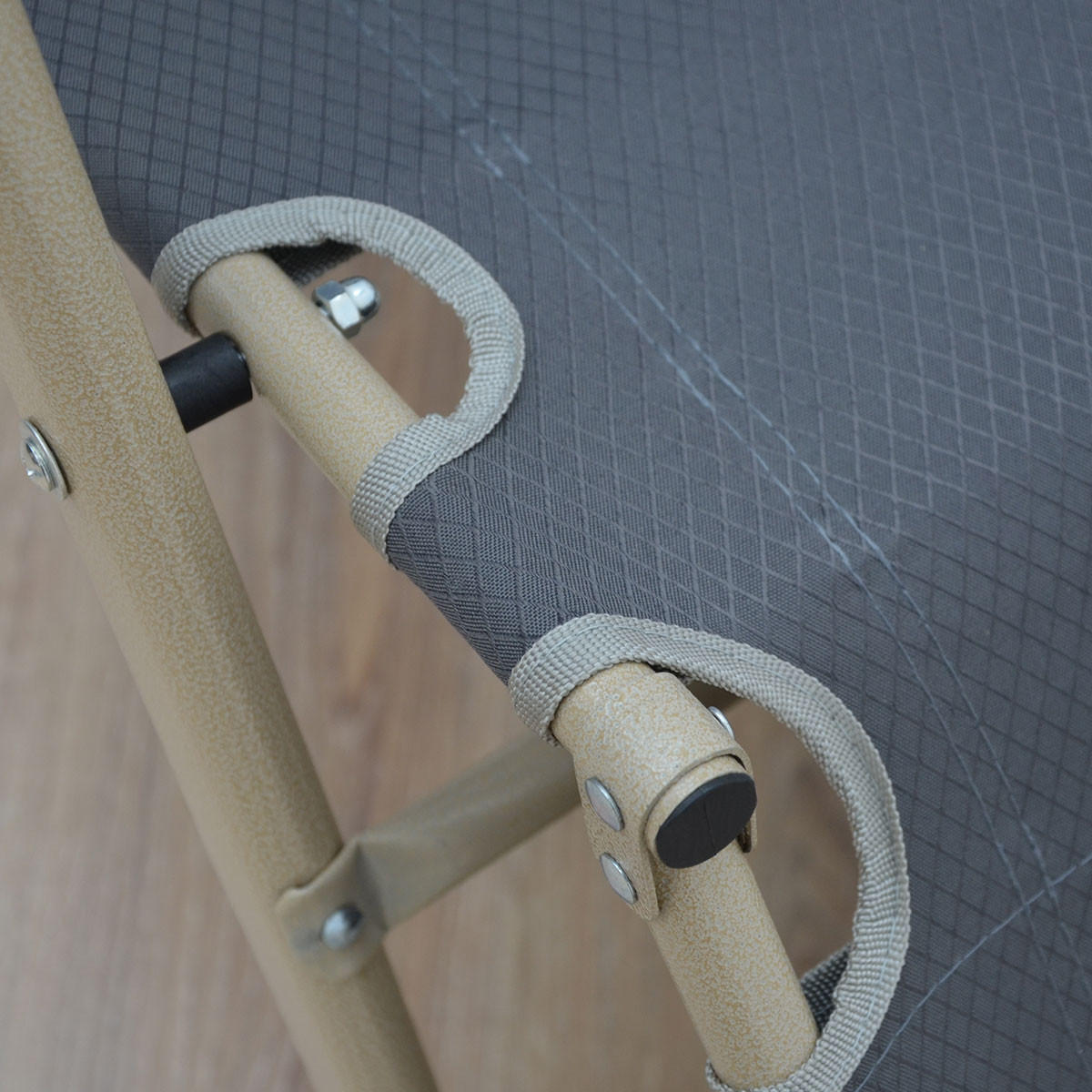 CAMPINGSTUHL mit Auflage, 178/65/88 cm, Grau - Grau, Kunststoff (65/40/178cm) - Amanka