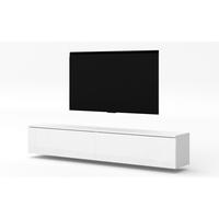 LOWBOARD Loriano 2x100 Weiß Matt, Hochglanz 200/34/32 cm – TV Schrank - Weiß, Holzwerkstoff/Kunststoff (200/34/32cm) - AX Living