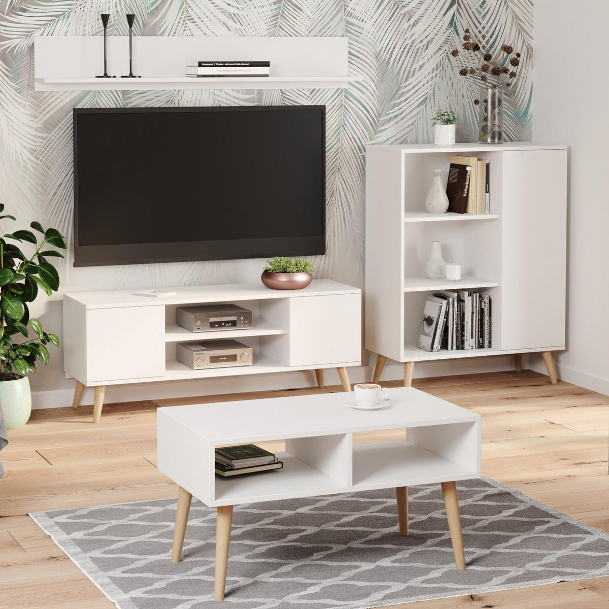 BÜCHERREGAL Fondi - Weiß, Holzwerkstoff (40/116/90cm) - RAUMHIRSCH FURNITURE