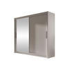 KLEIDERSCHRANK London VI - Kaschmir/Silberfarben, Holzwerkstoff/Kunststoff (180/215/58cm) - MIRJAN24
