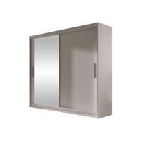 KLEIDERSCHRANK London VI - Kaschmir/Silberfarben, Holzwerkstoff/Kunststoff (180/215/58cm) - MIRJAN24