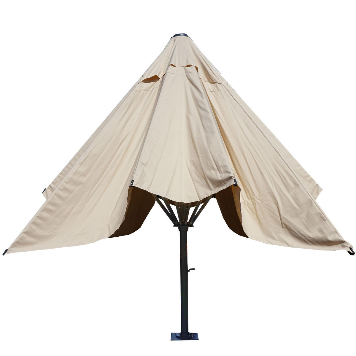 GASTRONOMIE-LUXUS-SONNENSCHIRM Cremeweiß - Weiß, Textil (500/500cm) - MCW