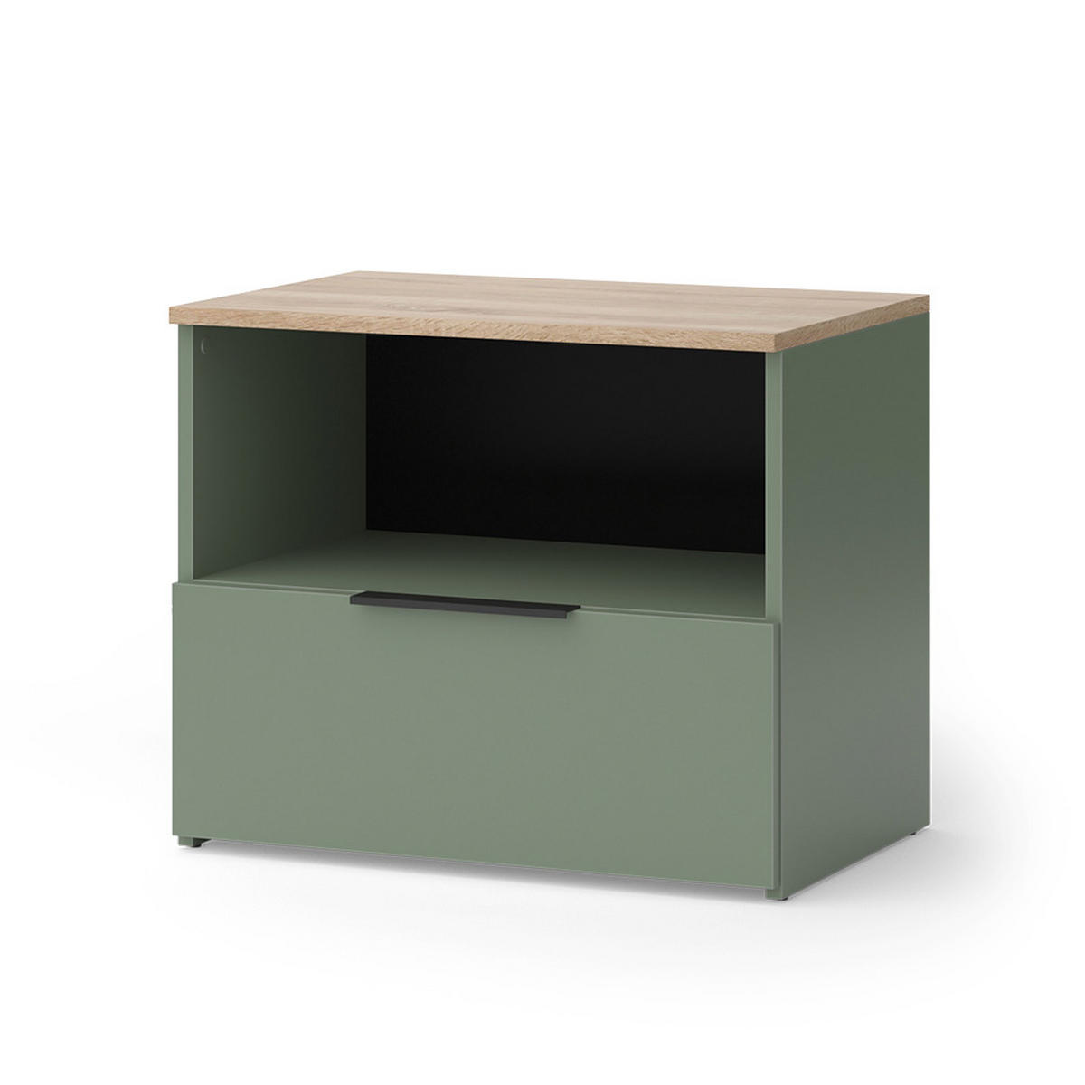 KOMMODE Wido Grün 60 x 50 cm mit klappe - Grün/Sonoma Eiche, Holzwerkstoff (60/50/40cm) - Vicco