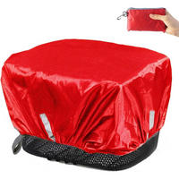 FAHRRADKORBABDECKUNG wasserdicht mit Reflektorstreifen bis 45x45cm Rot - Rot, Textil (30/45/45cm)