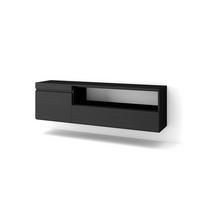 LOWBOARD Hängend, schwarz, 150/35/45cm - Schwarz, Holzwerkstoff (150/45/35cm) - Skraut Home