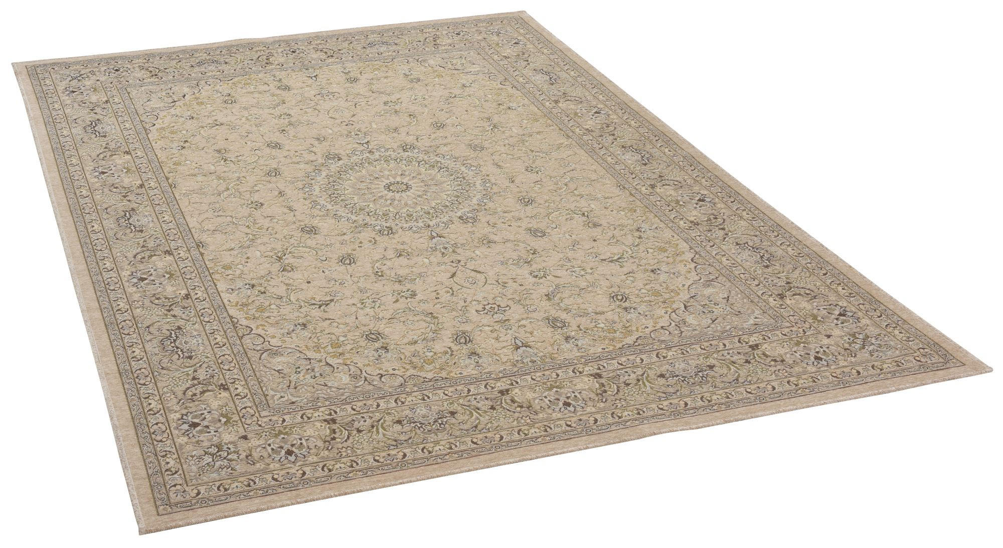 FLACHWEBTEPPICH Flomi Garden 80x150 cm - Beige, Textil (80/150cm) - THEKO