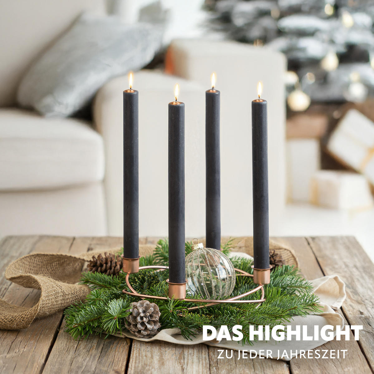 KERZENHALTER, Rosa, Metall - Roségold, Metall (22/6.7/22cm) - bremermann