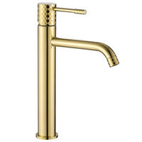 WASCHBECKENARMATUR Rea Lungo Diamond Gold High - Goldfarben, Metall (4/30/12cm) - REA
