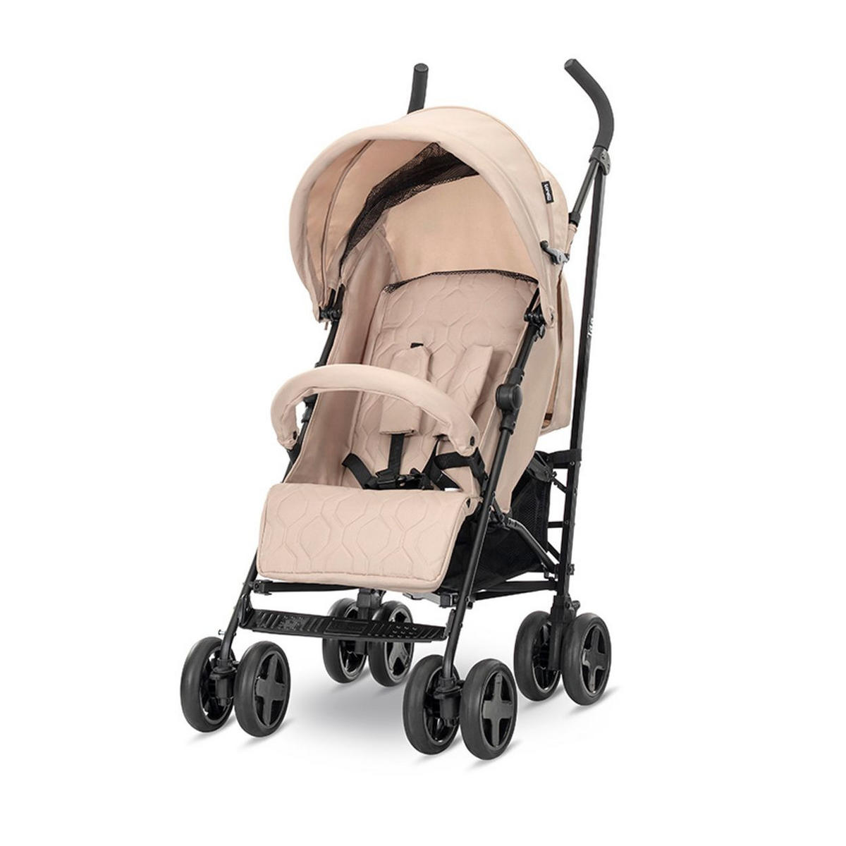 KINDERWAGEN Ida beige schwarz schwenkbare Vorderräder, Rückenlehne verstellbar - Beige, Metall (67/60/106cm) - Lorelli