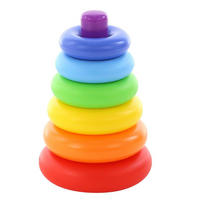 STAPELTURM 59260 bunt 6 Ringe, Höhe 21 cm, Kunststoff, ab 12 Monaten, Motorik, Farberkennung - Multicolor, Kunststoff (13/21/4cm) - Polesie