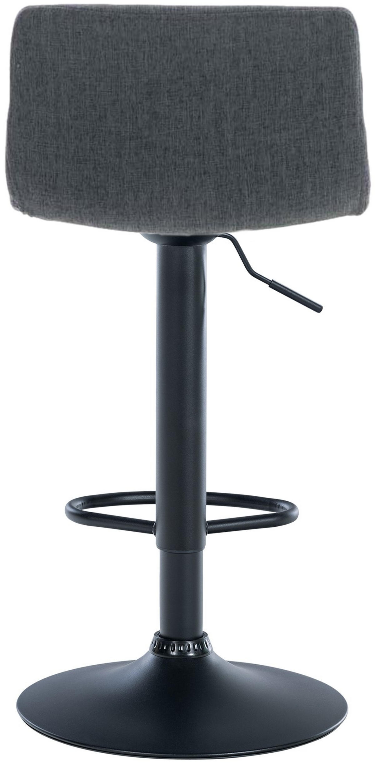 BARHOCKER Pesan Stoff Dunkelgrau Schwarz - Dunkelgrau, Textil/Metall (39/84/36cm) - DELUKE