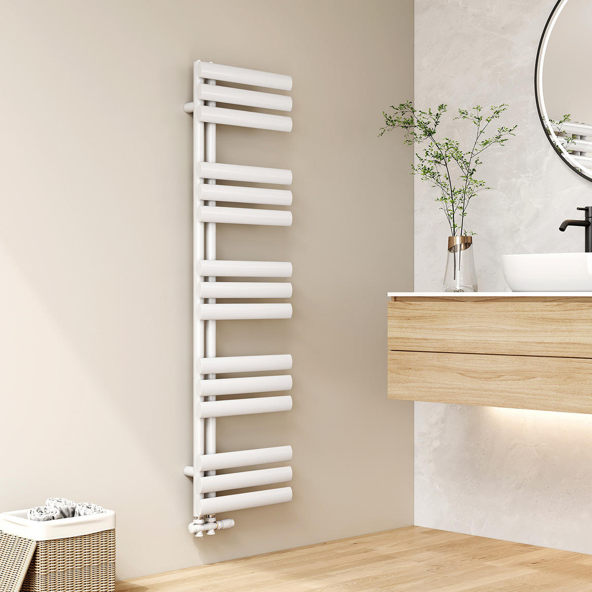 HEIZKÖRPER wasserführend Weiß 143/40/6,6 cm - Weiß, Metall (40/143/6.6cm) - EMKE