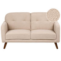 2-SITZER-SOFA Bouclé Beige Ettrum - Beige/Braun, Textil (149/87/84cm) - Beliani