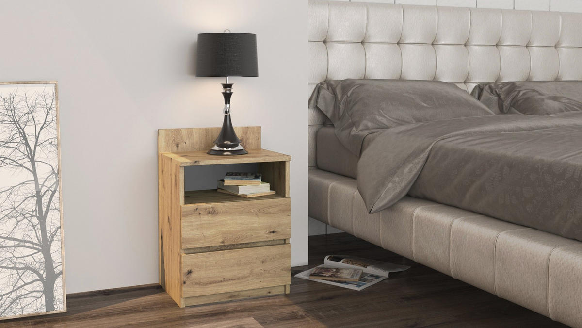 NACHTTISCH MALWA M1 EICHE ARTISAN - Eiche Artisan, Holzwerkstoff (40/59/32cm) - CDF