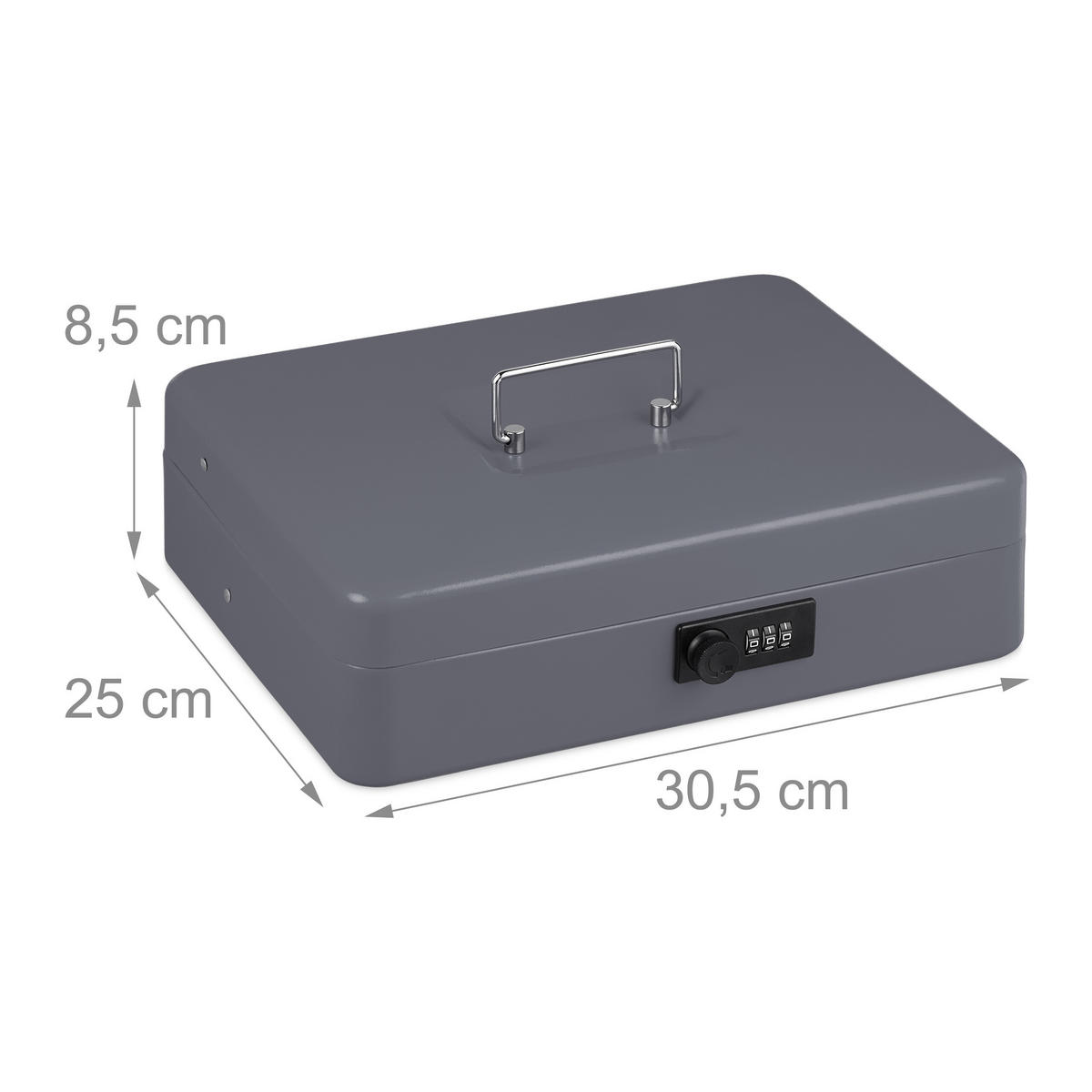 POKLADNIČKA na euro mince - sivá, kov/plast (30.5/8.5/25cm) - Relaxdays