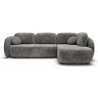 ECKSOFA Dunkelgrau OLIVIO II Ausziehbar Rechts - Dunkelgrau/Grau, Textil (190/289cm) - Sepro Meble