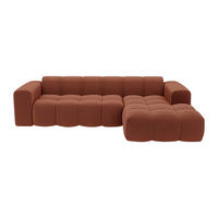 SOFA - 4 Personen - stoff - terracotta Caleso - Terracotta, Textil (284/69.5/163cm) - Vente-Unique
