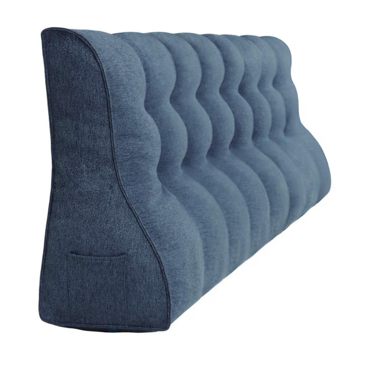 RÜCKENKISSEN Körperkontur Leinenlook Dunkelblau 200 cm - Blau, Textil (55/200cm) - Vercart