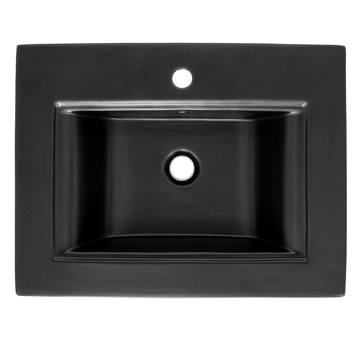 WASCHBECKEN - Schwarz, Keramik (48/63/63cm) - ML-DESIGN