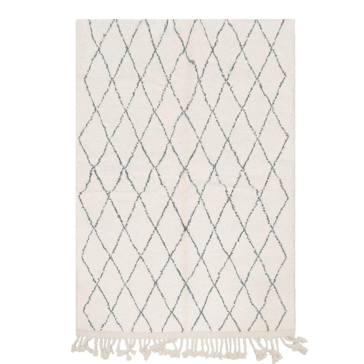 BERBERTEPPICH aus Marokko aus reiner Wolle 150x 250 cm - Beige, Naturmaterialien (150/250cm) - AFK Living