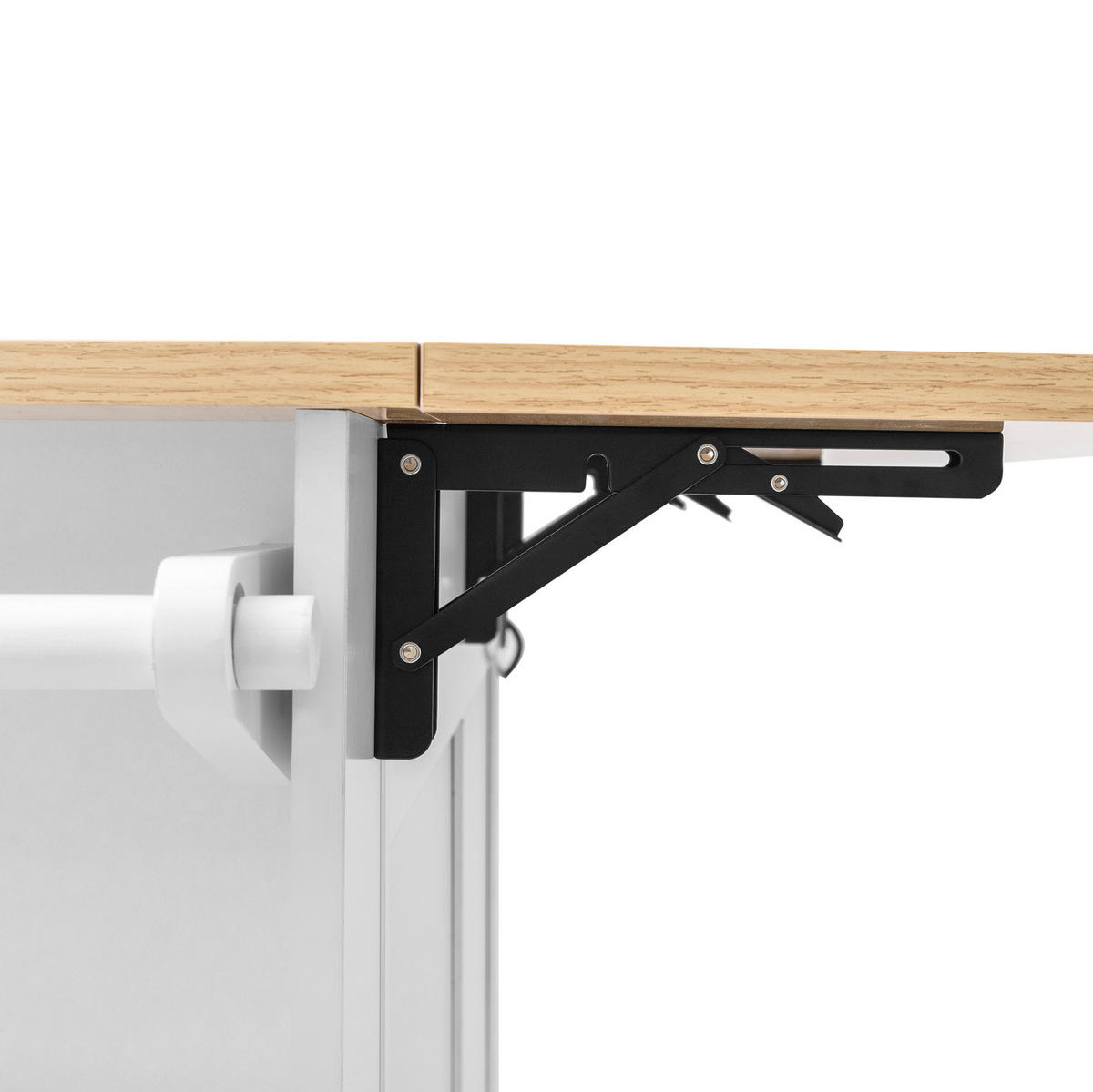 KÜCHENINSEL 120/92/40-70 cm Weiß/Natur aus MDF und Holzwerkstoff mit Rollen - Weiß, Holzwerkstoff (70/92/120cm) - OKMYHOME