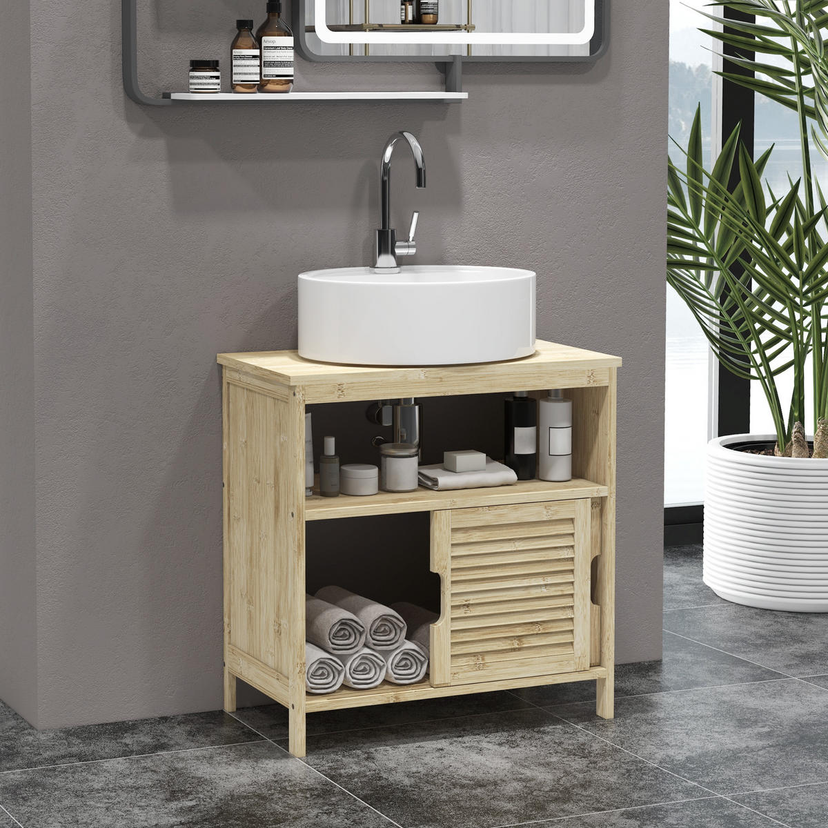 HÄNGESCHRANK Naturholz 1 Stück - Beige, Kunststoff (60/60/30cm) - GiPP