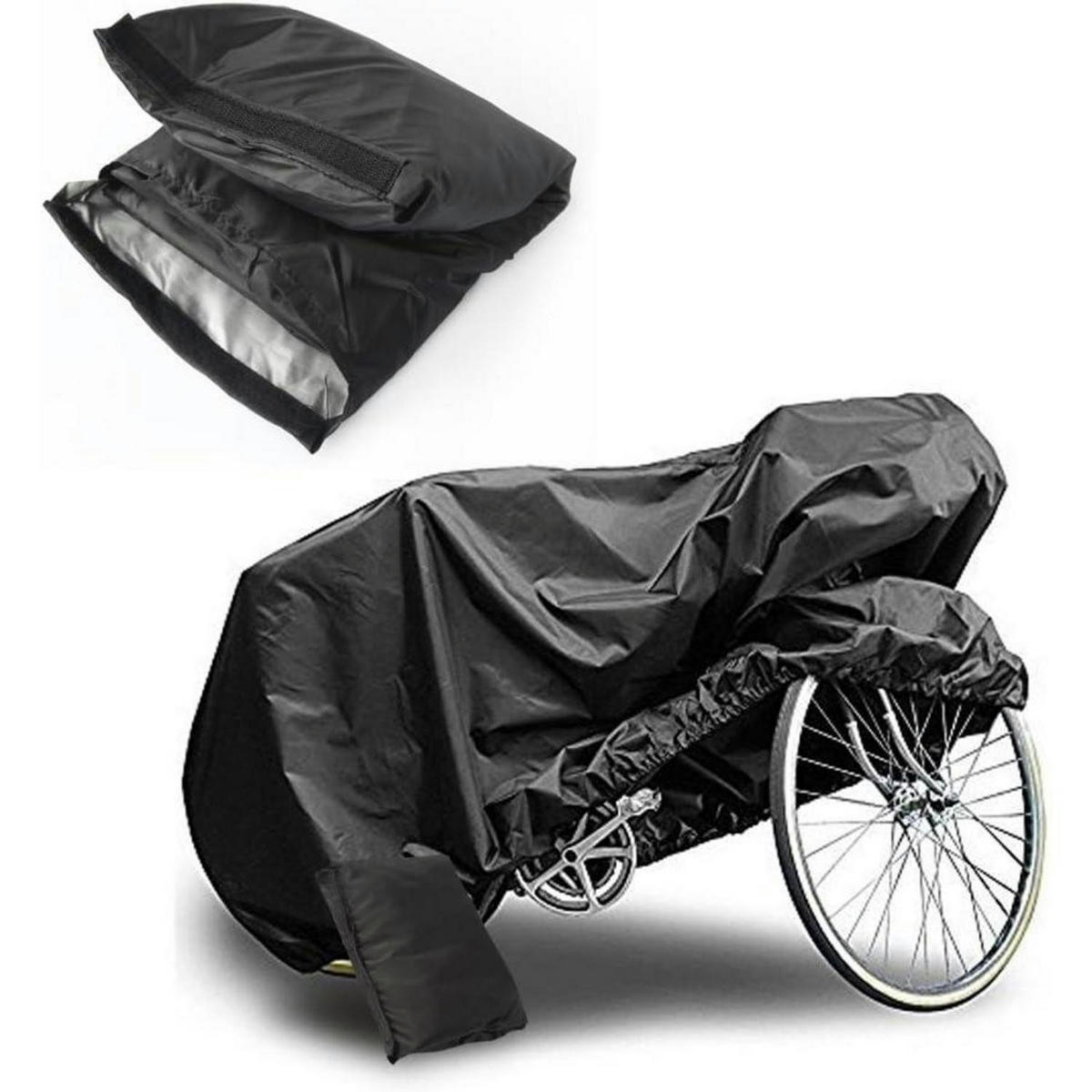 FAHRRADABDECKUNG Wasserdicht 200 x 70 x 110 cm Schwarz - Schwarz, Textil (70/110/200cm)