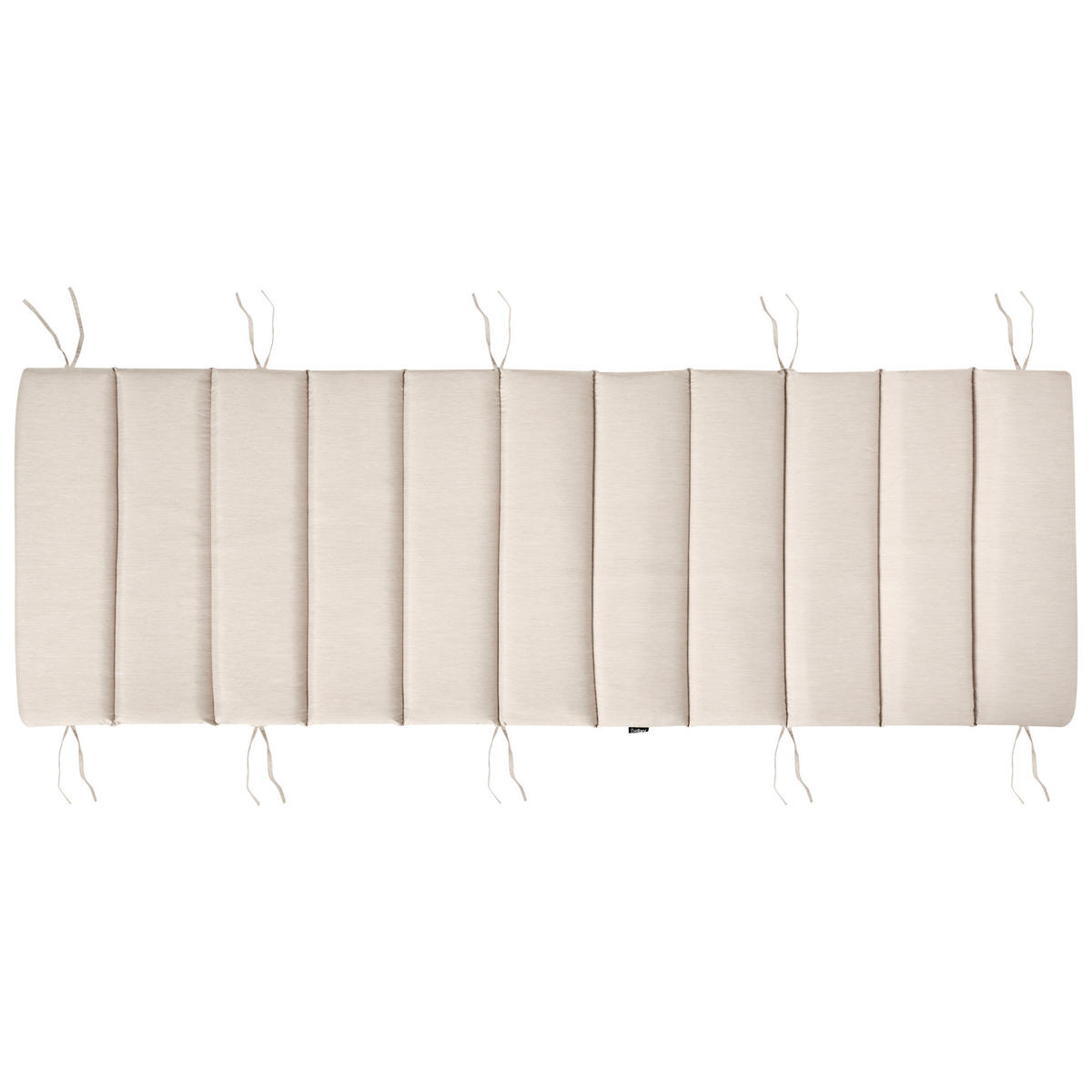 LIEGENAUFLAGE Hellbeige 60/180 cm Brescia Premium - Beige, Textil (180/5/60cm) - Beliani