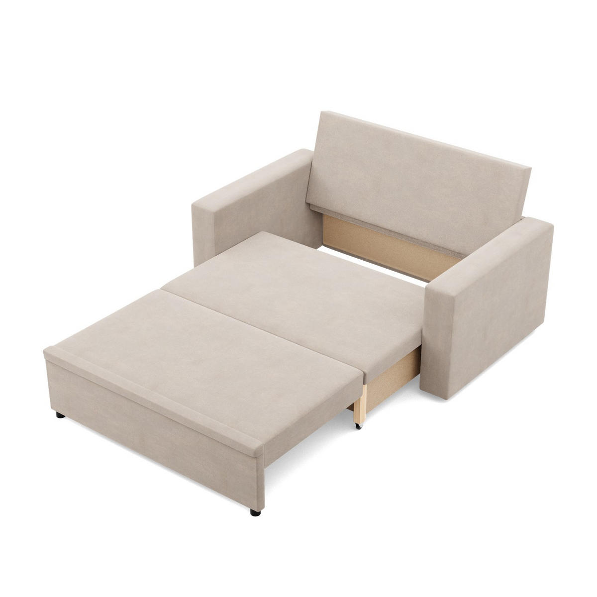 SOFA 2-SITZER MIT SCHLAFFUNKTION NEO, Beige - Beige, Textil (148/90/87cm)