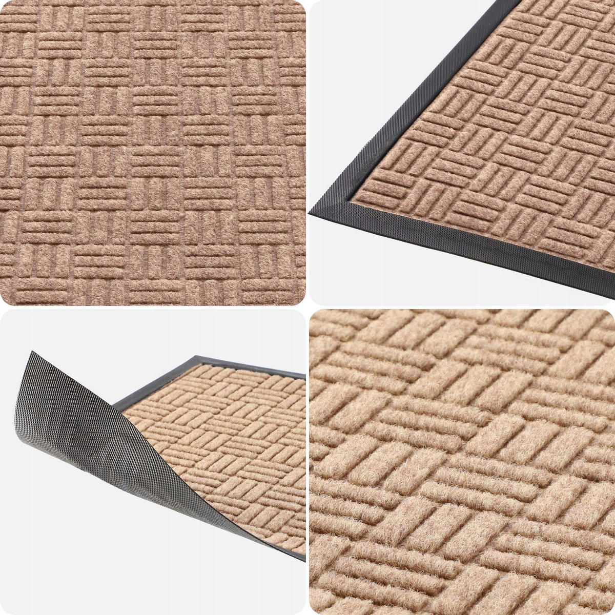FUSSMATTE 60 x 40 cm, rechteckig - Braun, Kunststoff (60/40cm) - KADAX