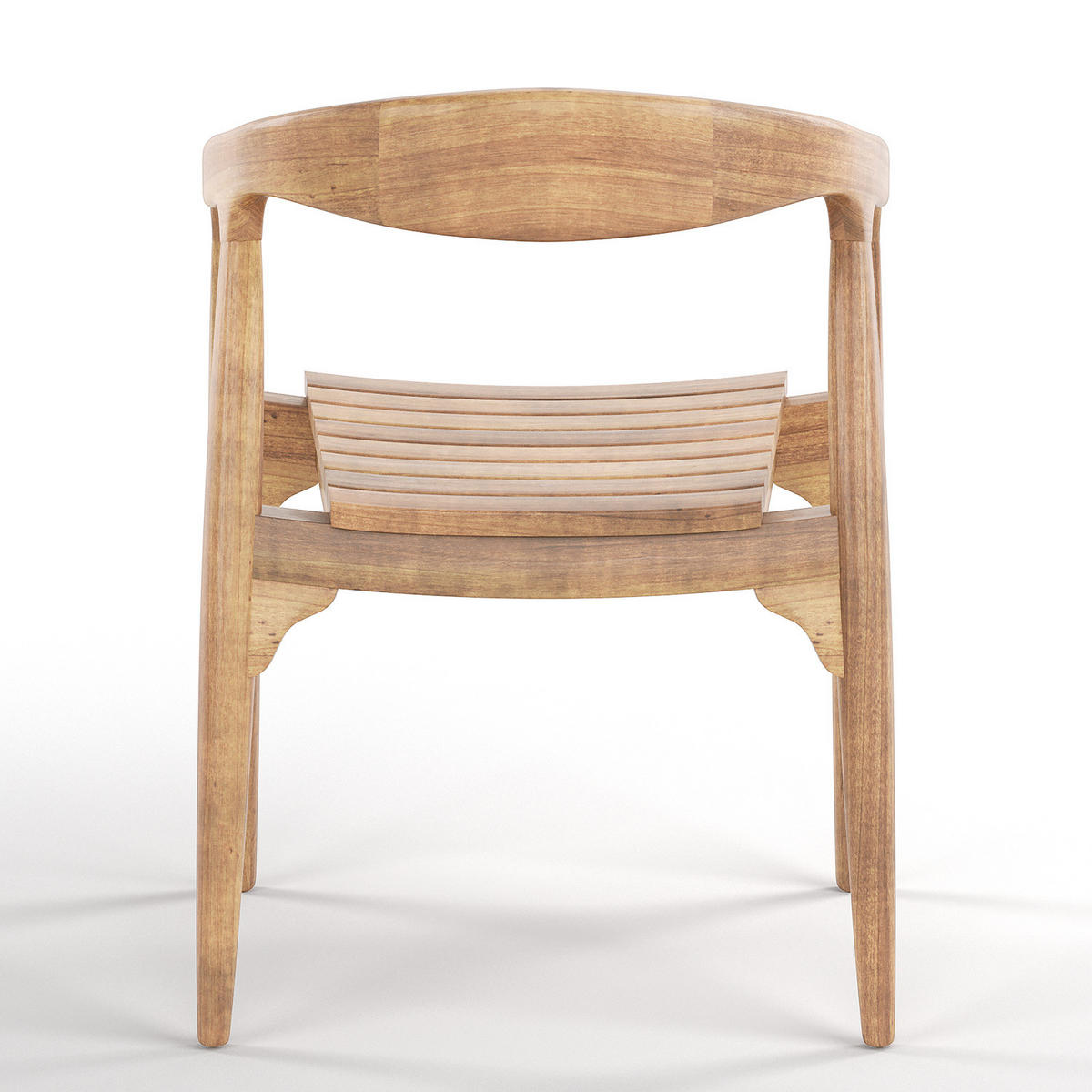 MASSIVER GARTENSTUHL - 2er-Set - Teak massiv - Braun - Teakfarben, Holz (58/79/57cm) - home24