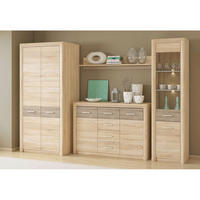 WOHNZIMMER Set 4-tlg. – Castel – Eichefarben / Sonoma Eiche - Eichefarben/Sonoma Eiche, Holzwerkstoff (92/201/66cm) - hi-markt