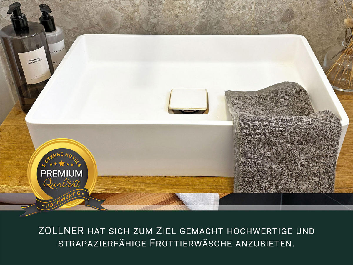 GÄSTETÜCHER, 10er-Set, 30x50 cm, 100% Baumwolle, Braun - Taupe, Textil (30/50cm) - Zollner