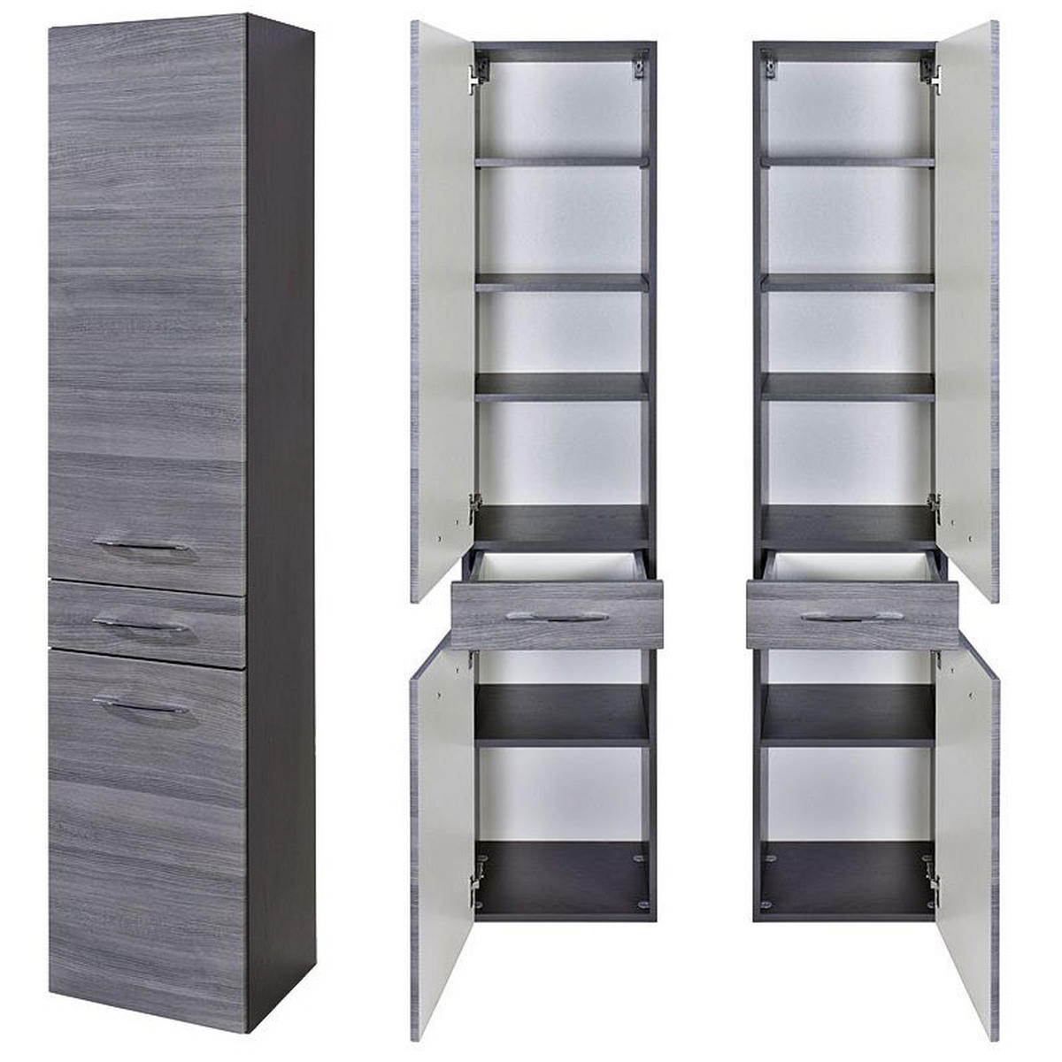 BADMÖBEL-SET 4-TLG. Florido-03 - Grau, Holzwerkstoff (230/200/47cm) - Lomado
