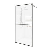 DUSCHABTRENNUNG BAKI - 90 x 200 cm - Schwarz, Glas/Metall (90/200cm) - Home Deluxe