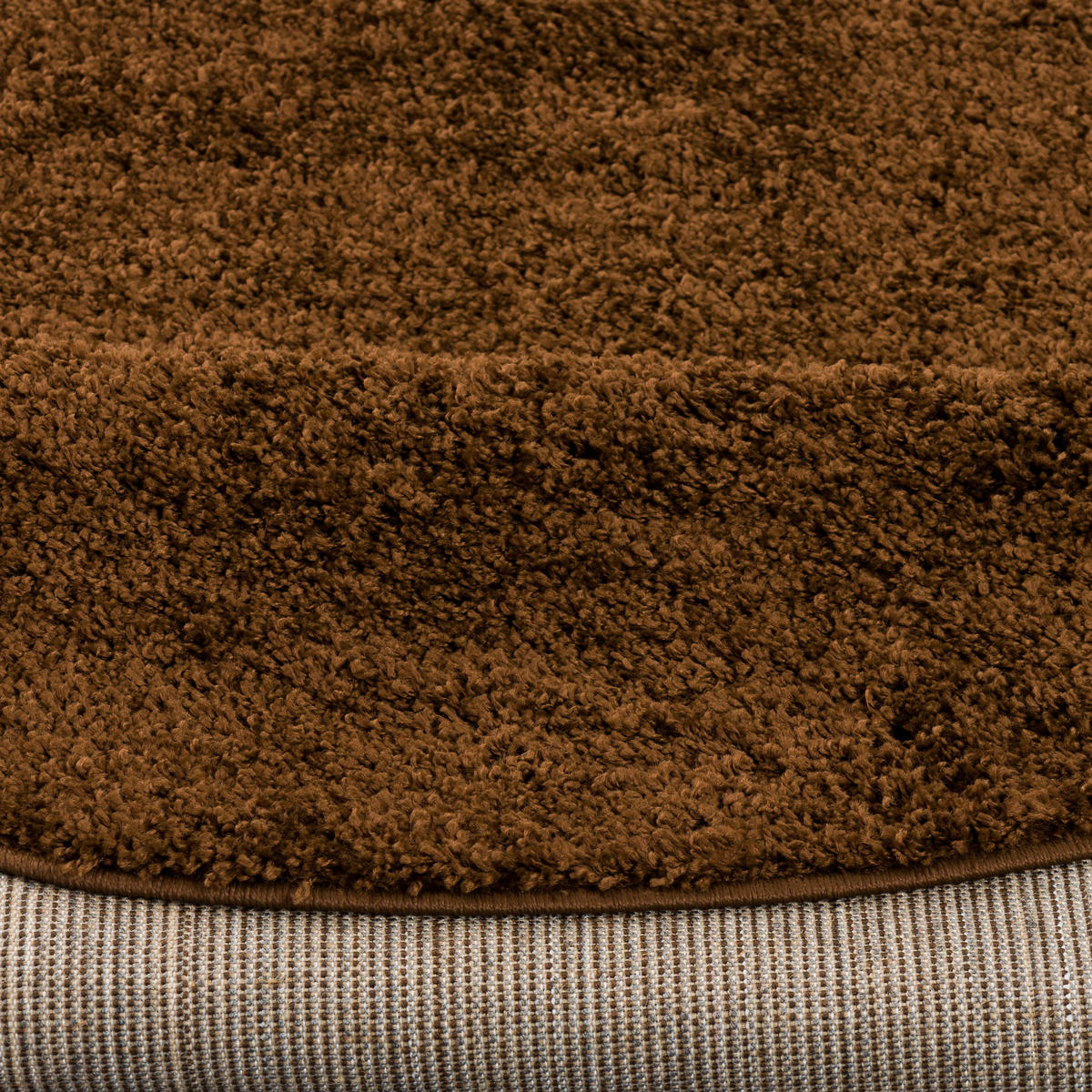 HOCHFLOR LANGFLOR TEPPICH ALOHA RUND - Braun, Textil (120/120cm) - Pergamon