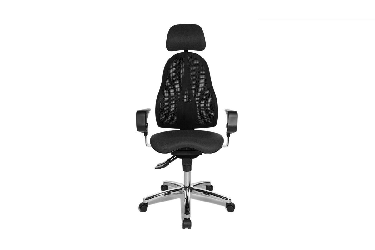 BÜROSTUHL FINO Anthrazit Kunststoff Höhenverstellbar - Anthrazit/Silberfarben, Kunststoff/Metall (64/120/64cm) - KAWOLA