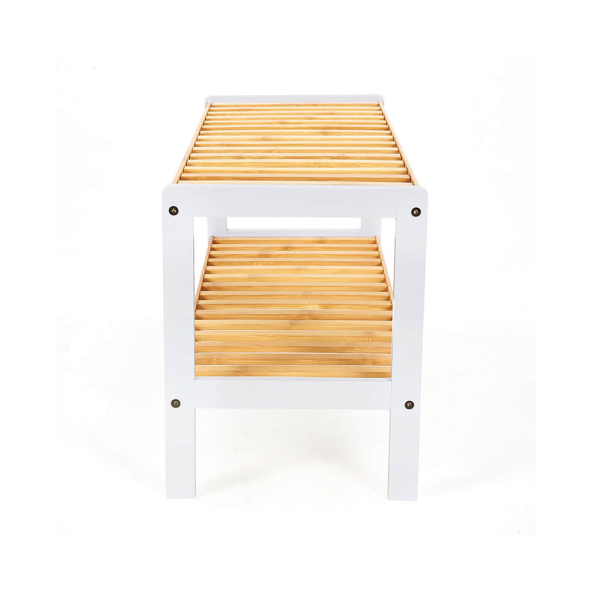 SCHUHREGAL - Eukalyptusholzfarben, Holz (33/26/70cm) - Hansiro