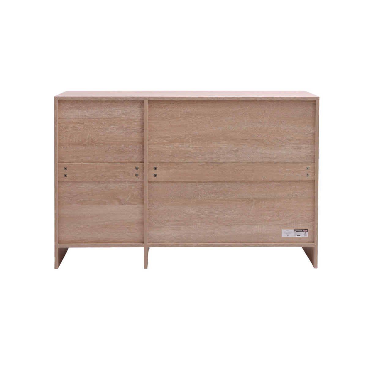 KOMMODE 2 Türen 3 Schubladen Helles Holz 118,5/34,5/80 - Dunkelbraun, Holz (119/80/40cm) - Mobili Rebecca