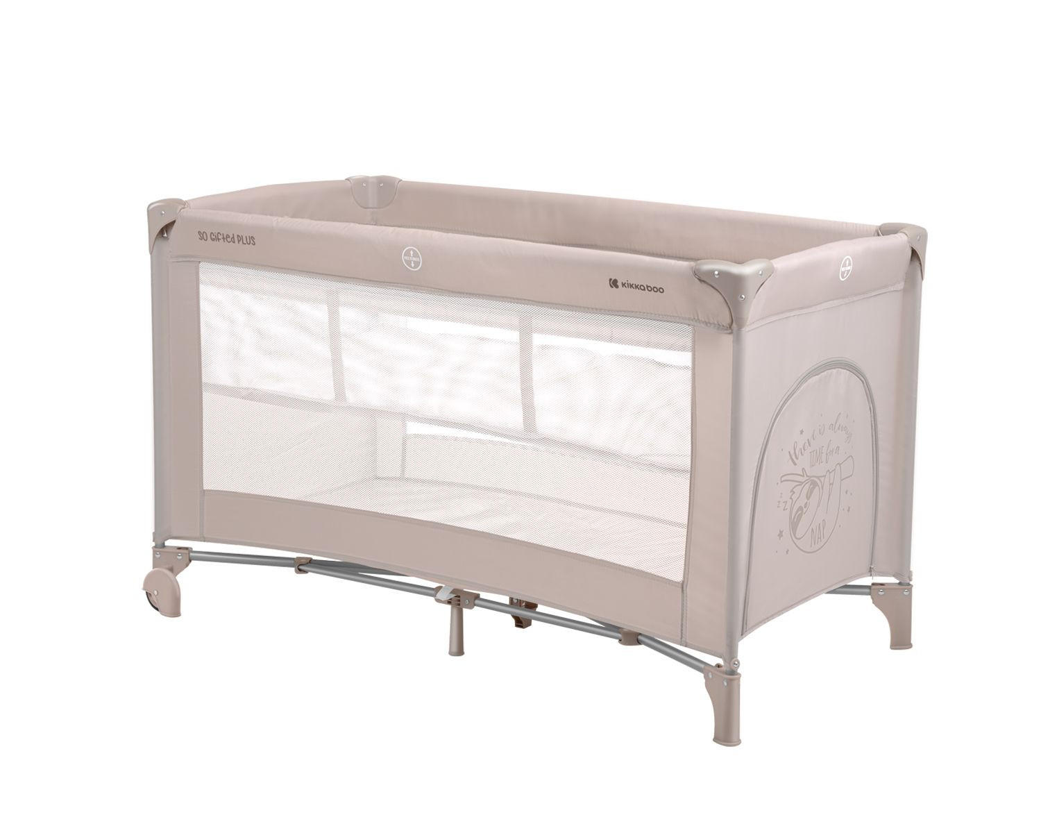 REISEBETT So Gifted Plus beige zwei Ebenen, Spielbogen, Wickelauflage, Räder - Beige, Kunststoff (60/120cm) - Kikka boo