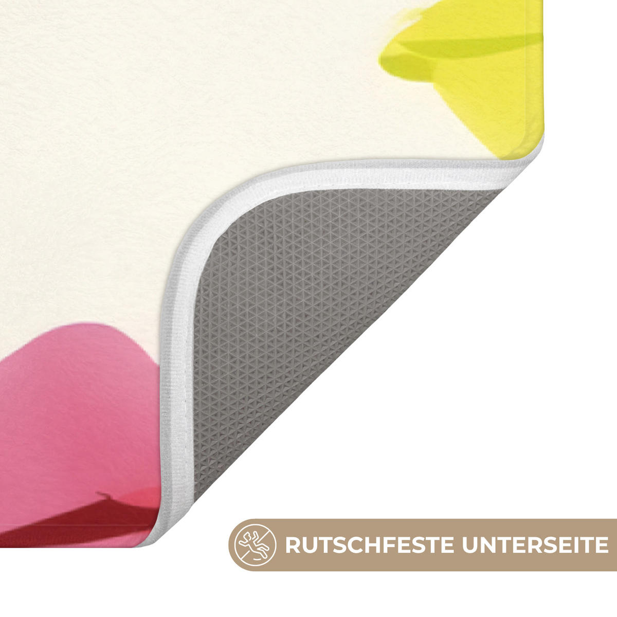 KOUPELNOVÁ PŘEDLOŽKA Rty - barevné - lesklé 60x120 cm - růžová, textil/plast (60/120cm) - OnlyWow
