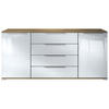 SIDEBOARD Linio Weiß Hochglanz - Weiß Hochglanz, Holzwerkstoff (166.5/75.5/35cm) - Vladon