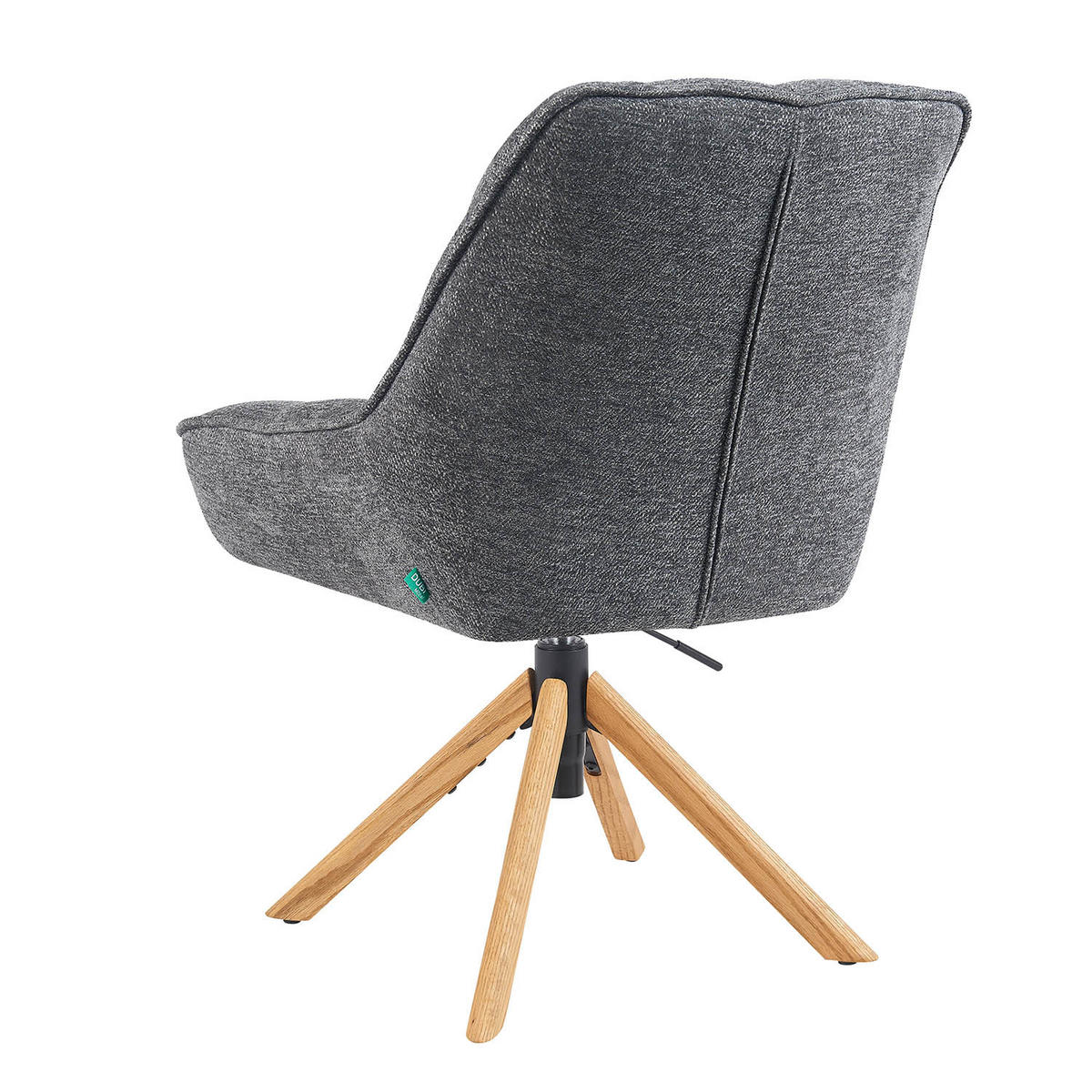 BÜROSTUHL Mika-Hedi 2er-Set - Honigeiche/Grau, Eichenholz/Holz (60/89/68cm) - DUBI Möbel