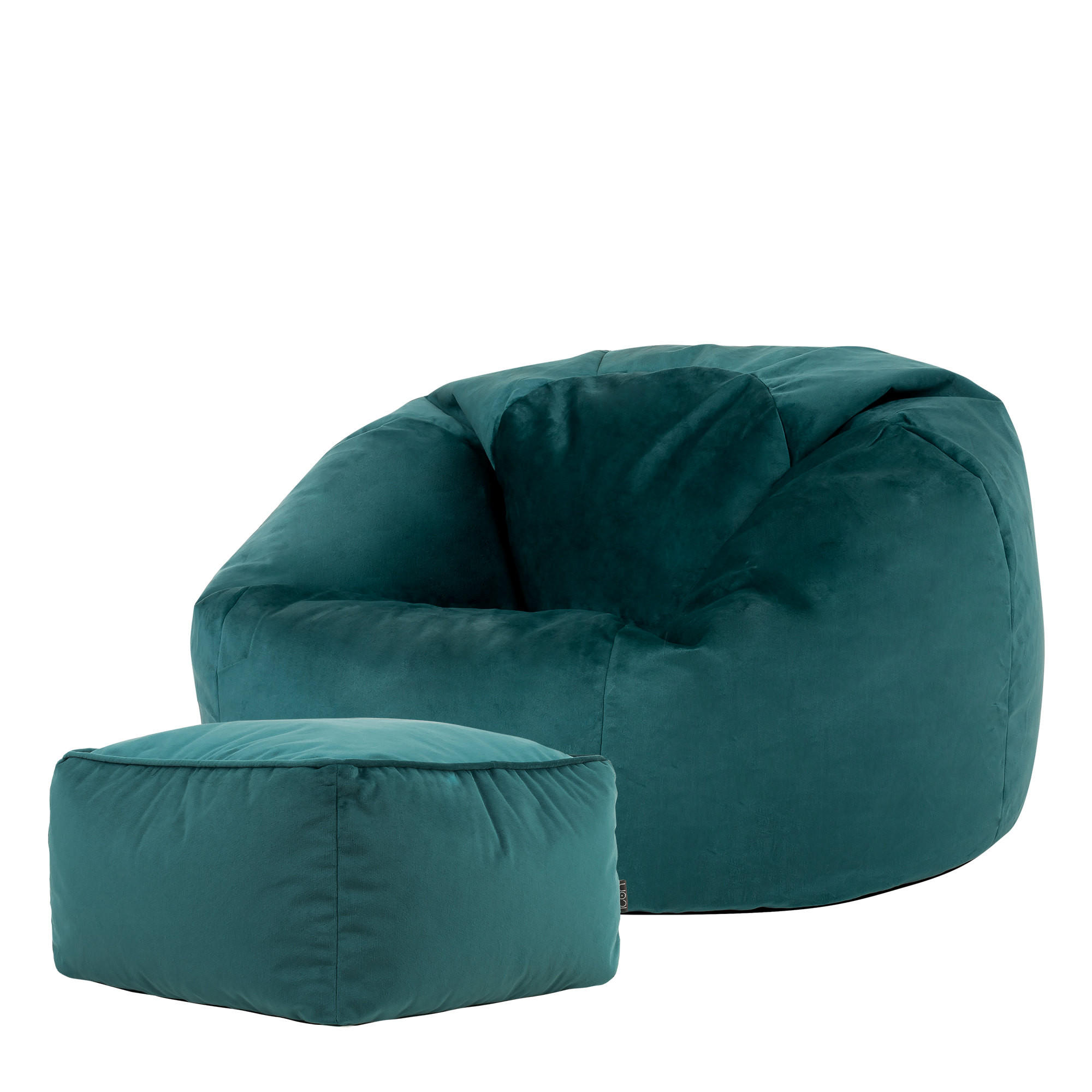 SITZSACK Kingston mit Hocker - Grün, Kunststoff/Textil (85/50/85cm) - icon