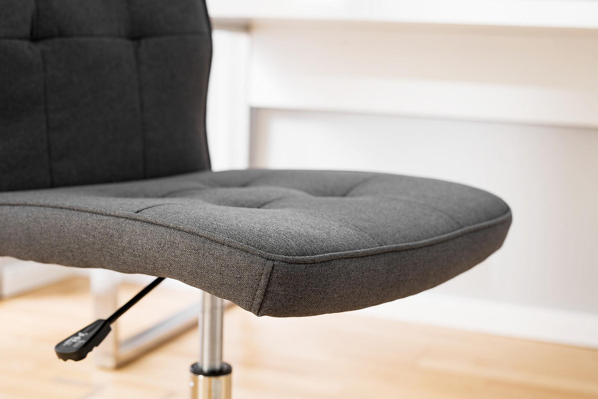 BÜROSTUHL - Metall / Textil - Grau, Textil/Metall (46/91/62cm) - home24