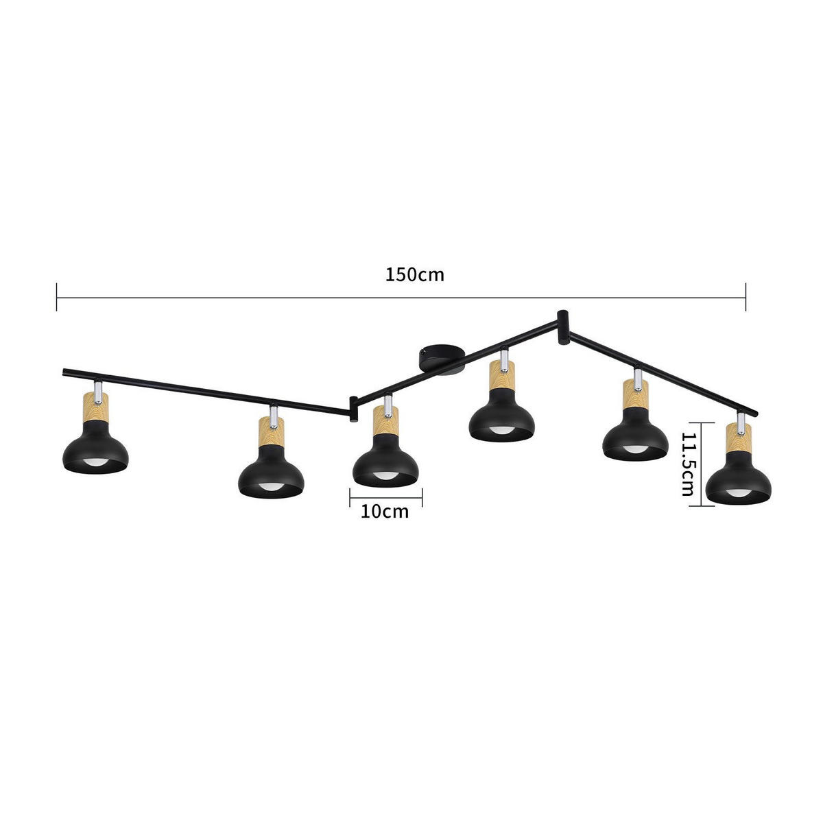 STRAHLER Ferguson 17.5/11/150 cm - Schwarz, Metall (17.5/11/150cm) - Nettlife