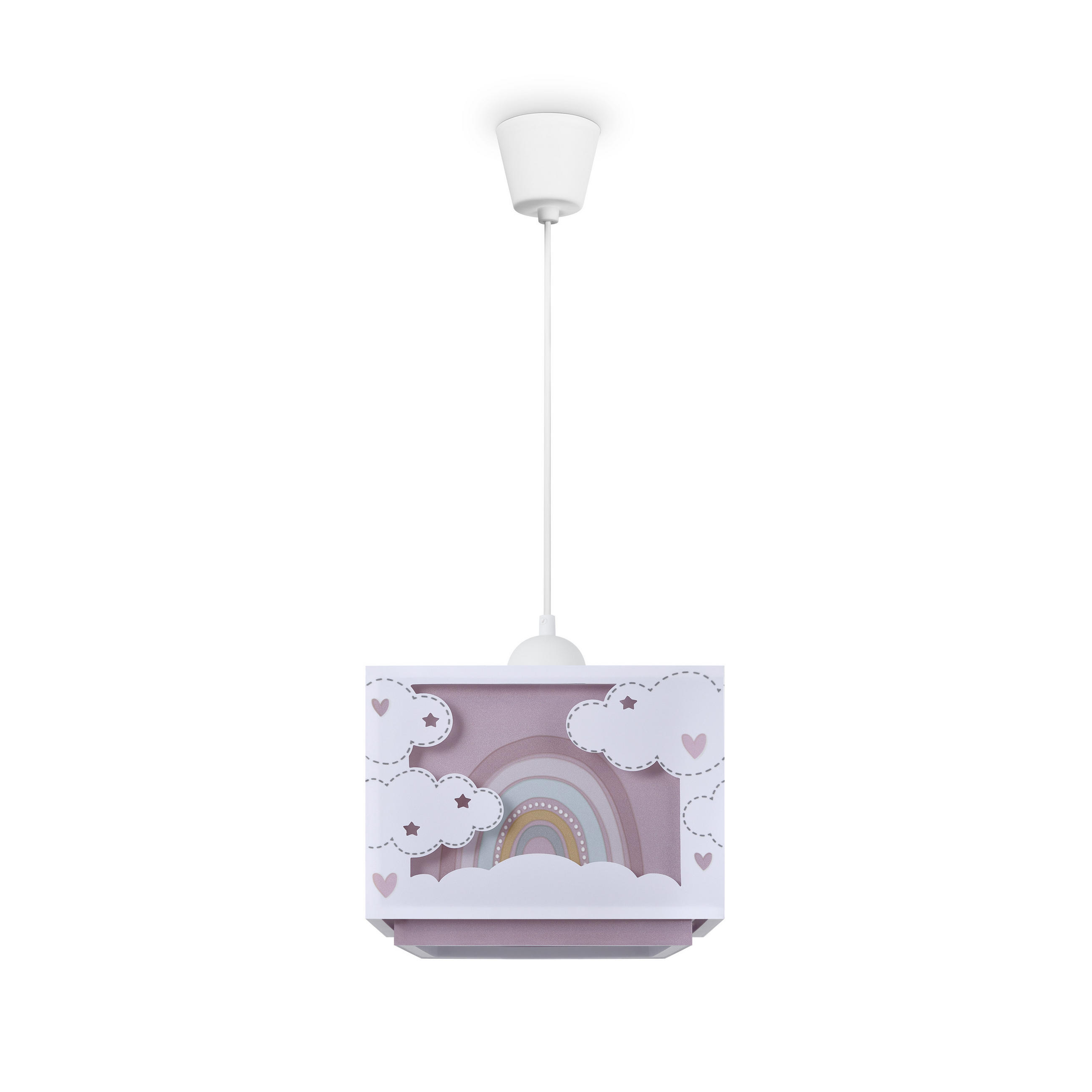 PENDELLEUCHTE Greta Pd Rainbow - Weiß, Kunststoff (24/24/24.9cm) - Paco Home